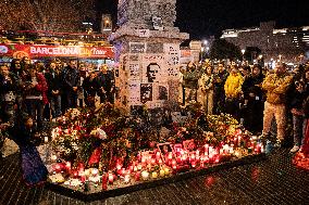 Tribute To Alexey Navalny In Barcelona.