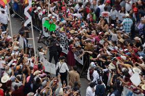 Claudia Sheinbaum, Candidate For The Presidency Of Mexico For The MORENA Party, Begins Her Campaign In The Zócalo Of Mexico City