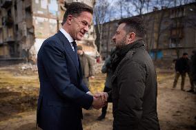 Zelensky And Rutte Meet In Kharkiv - Ukraine