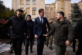 Zelensky And Rutte Meet In Kharkiv - Ukraine