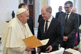 Pope Francis Meets Olaf Scholz - Vatican
