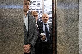 Biden family business associate Eric Schwerin arrives to testify for the impeachment investigation into United States President