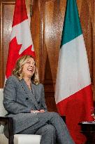 Justin Trudeau And Giorgia Meloni Meet - Toronto
