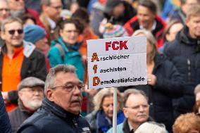 Demo Against AFD In Duisburg