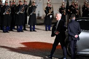 The Entrance Ceremony At The Elysee Palace Before An Official Dinner On The Sidelines Of The Qatari Emir's State Visit In Paris