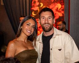 Lionel Messi And Antonela Roccuzzo At Gekko - Miami