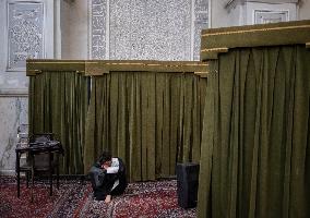 Daily Life After Elections In A Seminary And Farewell Ceremony For Ayatollah