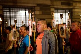Demonstration For 43 Ayotzinapa Students  Disappearance