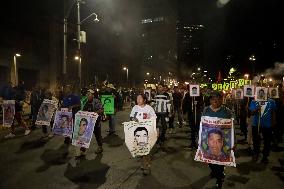 Rally For 43 Disappeared Students - Mexico City