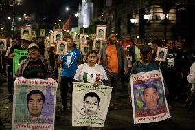 Rally For 43 Disappeared Students - Mexico City