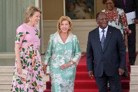 Queen Mathilde Visit To Ivory Coast