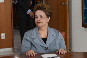 Brazil's President Luiz Inácio Lula Da Silva Received The Managing Director Of The International Monetary Fund (IMF), Kristalina