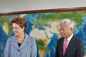 Brazil's President Luiz Inácio Lula Da Silva Received Jin Liqun, President Of The Asian Infrastructure Investment Bank (AIIB)