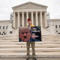 Supreme Court Rules Trump Stays On Colorado Ballot Photos Out Side Of The  Supreme Court