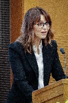The Actress Paola Cortellesi Presents "C'è Ancora Domani" (There's Still Tomorrow) At The Chamber Of Deputies In Rome