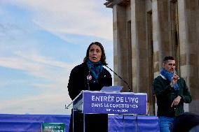 Sophie Binet During The Celebration Of The Inclusion Of The Right To Abortion In The French Constitution