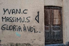 Independentist Graffiti Covers Walls - Bastia