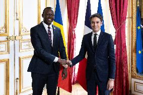 Gabriel Attal Meets with Chad Prime Minister - Paris