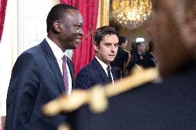 Gabriel Attal Meets with Chad Prime Minister - Paris