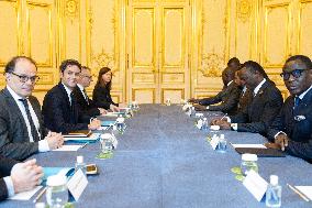 Gabriel Attal Meets with Chad Prime Minister - Paris