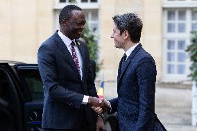 Gabriel Attal meets with Chad Prime Minister - Paris