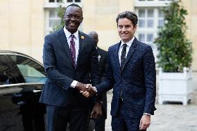 Gabriel Attal meets with Chad Prime Minister - Paris