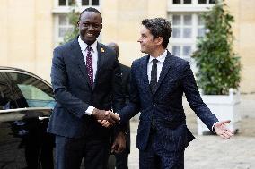 Gabriel Attal meets with Chad Prime Minister - Paris