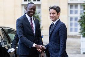 Gabriel Attal meets with Chad Prime Minister - Paris