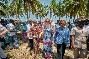 Queen Mathilde Visit To Ivory Coast