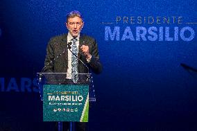 Marco Marsilio's Closing Rally For The Electoral Campaign For The Regional Elections In Abruzzo