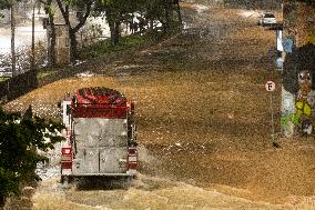 Flooding In The Central Region Of The City Of São Paulo, Brazil