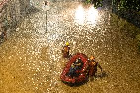 Flooding In The Central Region Of The City Of São Paulo, Brazil