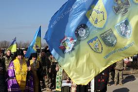 Tribute to perished soldiers of 113th Separate Territorial Defence Brigade in Kharkiv