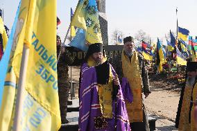 Tribute to perished soldiers of 113th Separate Territorial Defence Brigade in Kharkiv