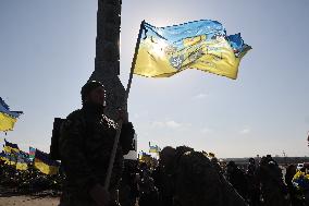 Tribute to perished soldiers of 113th Separate Territorial Defence Brigade in Kharkiv