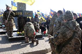 Tribute to perished soldiers of 113th Separate Territorial Defence Brigade in Kharkiv