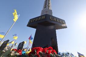 Tribute to perished soldiers of 113th Separate Territorial Defence Brigade in Kharkiv