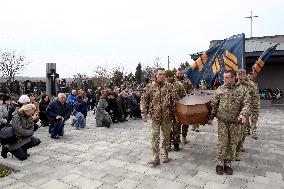 Memorial service for Ukrainian defender Daniil Semenenko in Bucha