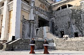 PM of Greece and President of Ukraine hold joint briefing in Odesa