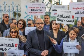 Rally To Release Of Tunisian Journalist Imprisoned In Tunis