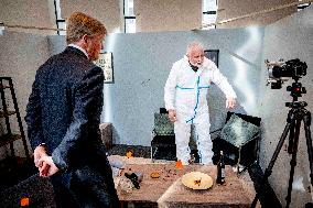 King Willem Alexander Working Visit To NFI - The Hague