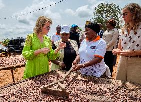 Queen Mathilde Visit To Ivory Coast - Day 03