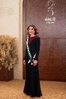 King of Jordan Besows Grand Cordon on Queen Rania - Amman