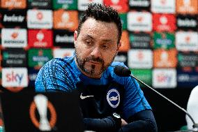 Brighton & Hove Albion Press Conference And Training Session