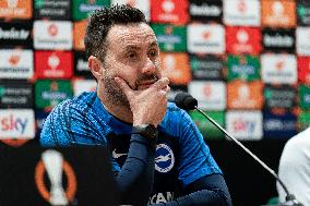 Brighton & Hove Albion Press Conference And Training Session