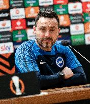 Brighton & Hove Albion Press Conference And Training Session