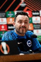 Brighton & Hove Albion Press Conference And Training Session