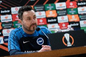 Brighton & Hove Albion Press Conference And Training Session