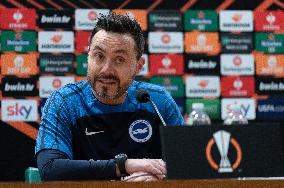 Brighton & Hove Albion Press Conference And Training Session