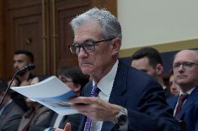 Chair Jerome Powell Hold A Monetary Policy Report Hearing
